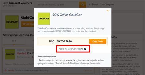 Goldcar voucher code  CODE